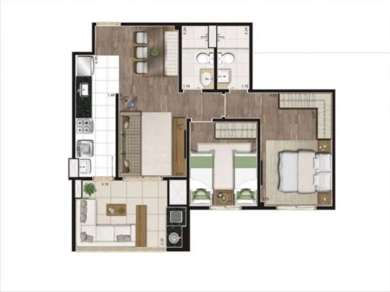Imagem Residencial Hereditá Campestre Santo André SP, apartamento a venda e locação em Campestre Santo André SP