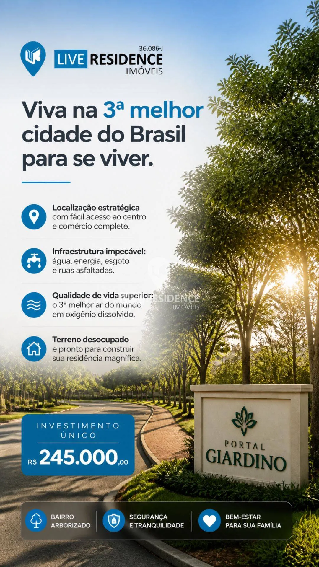 Imagem Portal do Giardino (Patéo do Colégio) 430m² de terreno em Itatiba SP
