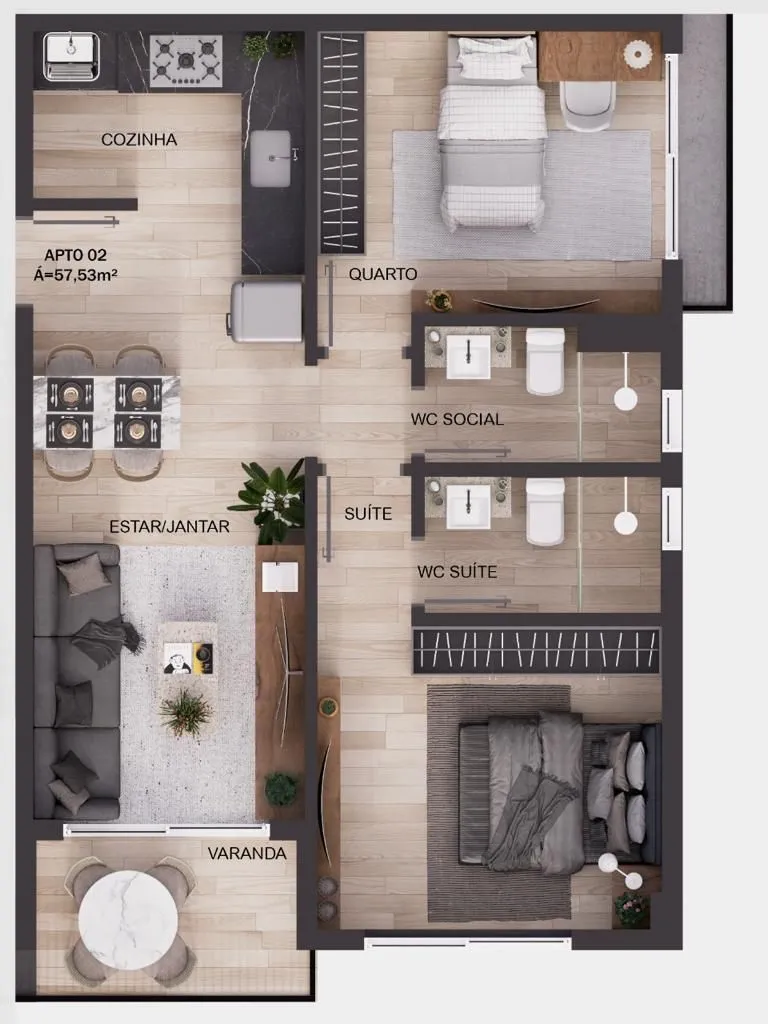 Imagem Flat à venda, 25 m² por R$ 398.997,00 - Intermares - Cabedelo/PB