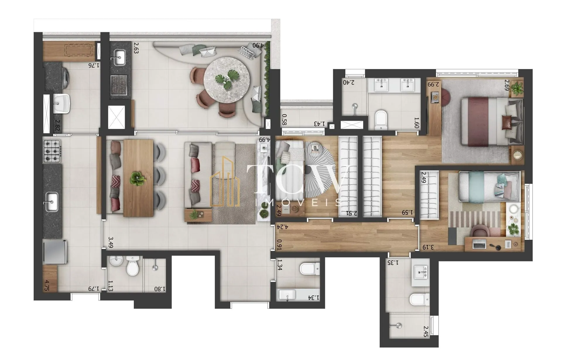 Imagem Apartamento à Venda na Aclimação | 3 Dormitórios | 108 m² | Reffugio 359