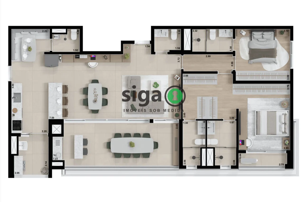 Imagem Apartamento à venda no Alto da Lapa de 130 m² com 3 suítes e 2 vagas - São Paulo