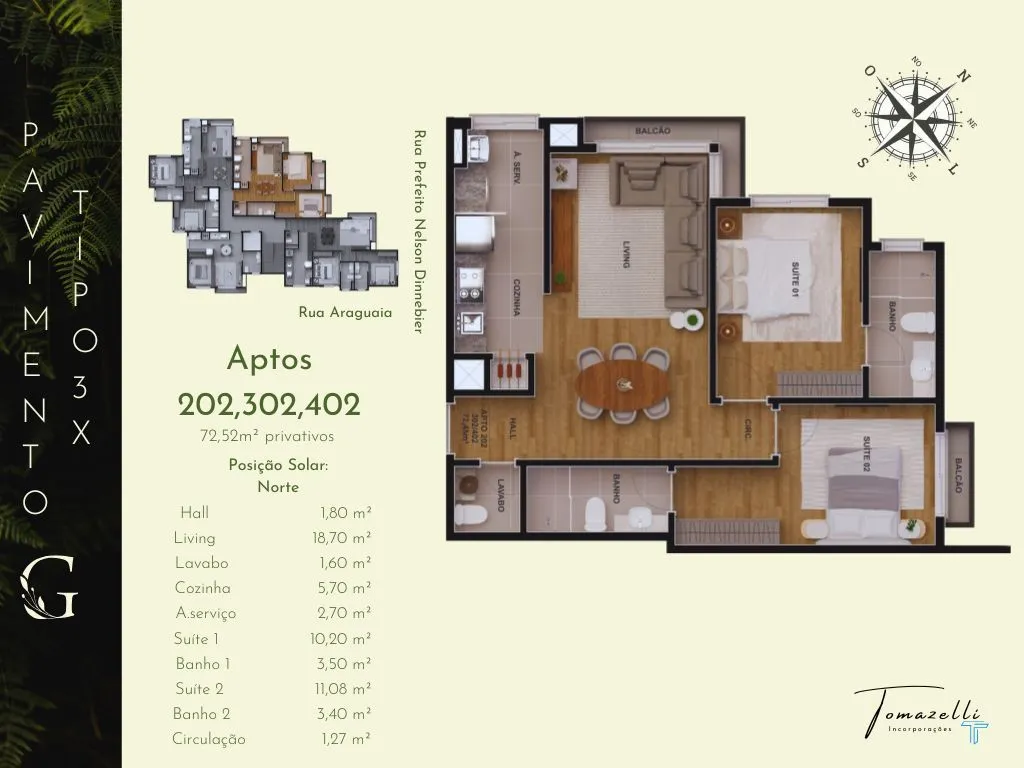 Imagem Apartamento à venda em Gramado, Piratini, com 2 quartos, 71.52m2