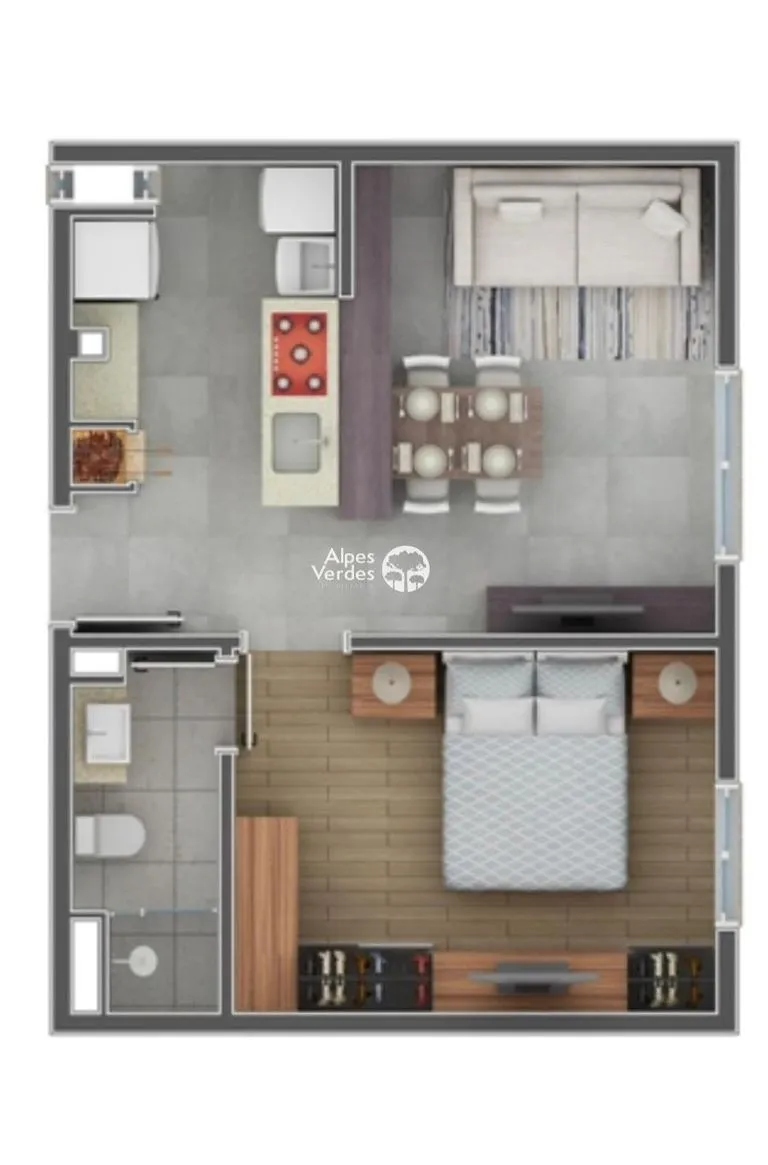 Imagem Vende-se Apartamento de 1 suite em Canela a 5 minutos da Catedral de Pedras