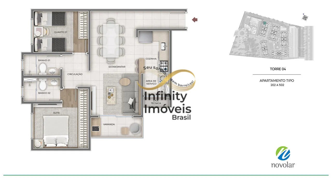 Imagem PALM SPRINGS - Apartamento Área privativa