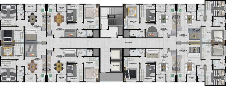 Imagem Apartamento com 3 Quartos à Venda, 79 m²em Linha Batista - Criciúma