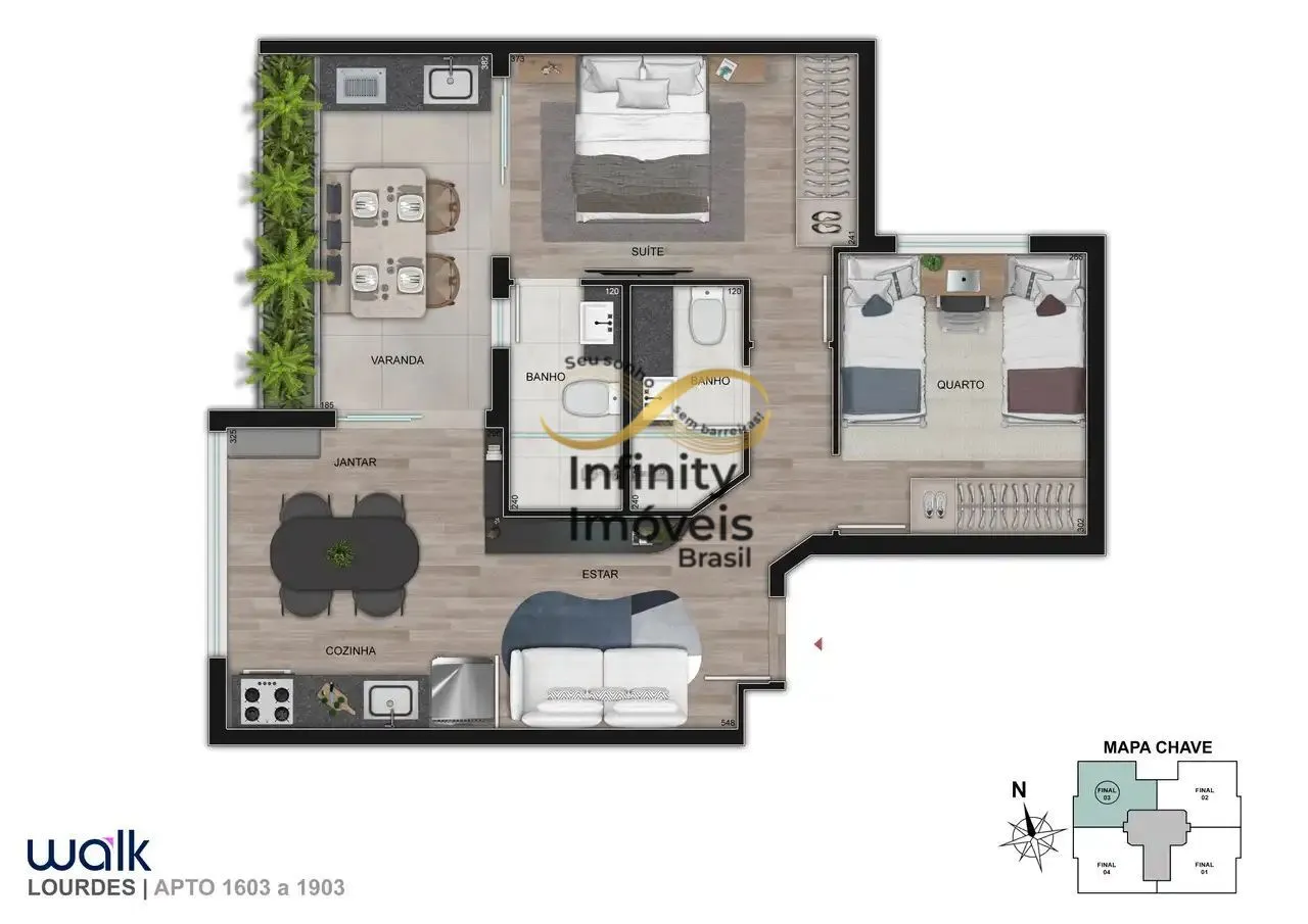 Imagem WALK LOUIRDES - Apartamento à venda no bairro Lourdes - Belo Horizonte/MG