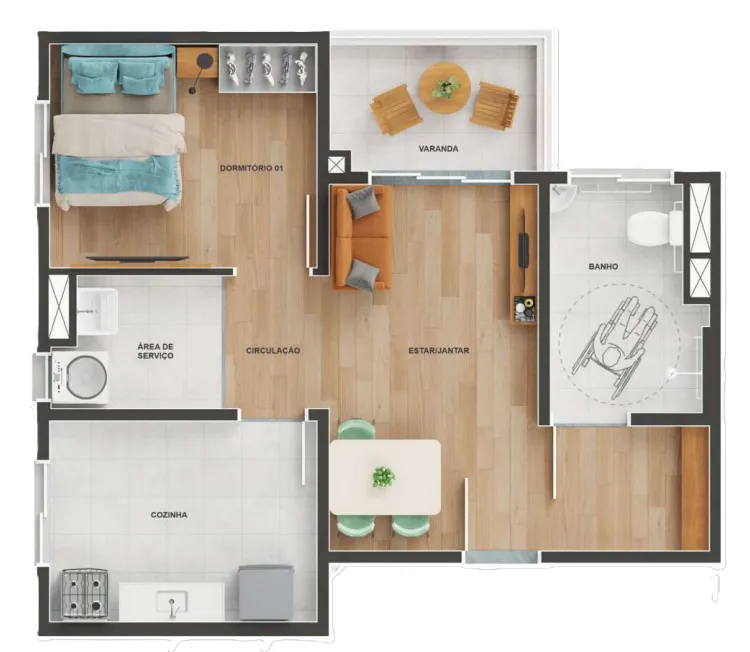 Imagem Apartamento à venda no bairro Residencial Porto Seguro - Goiânia/GO