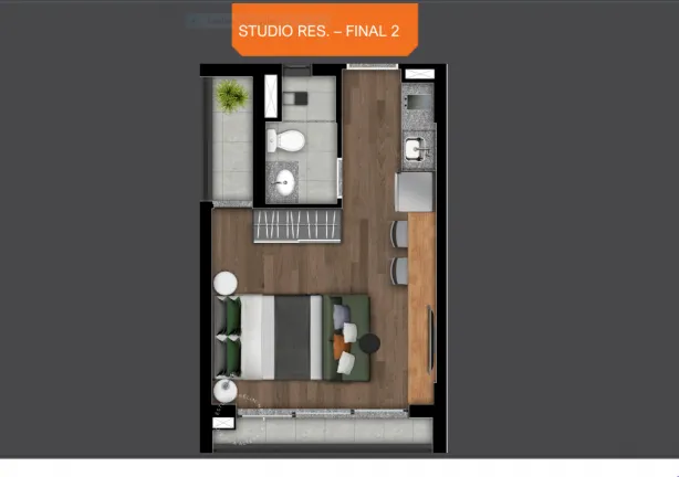 Imagem Studio com 1 Quarto à Venda, 27 m² em Perdizes - São Paulo