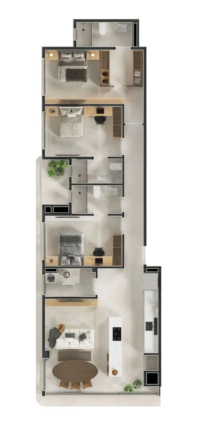 Imagem Apartamento à venda em Torres, Praia Grande, com 2 quartos, 124m2