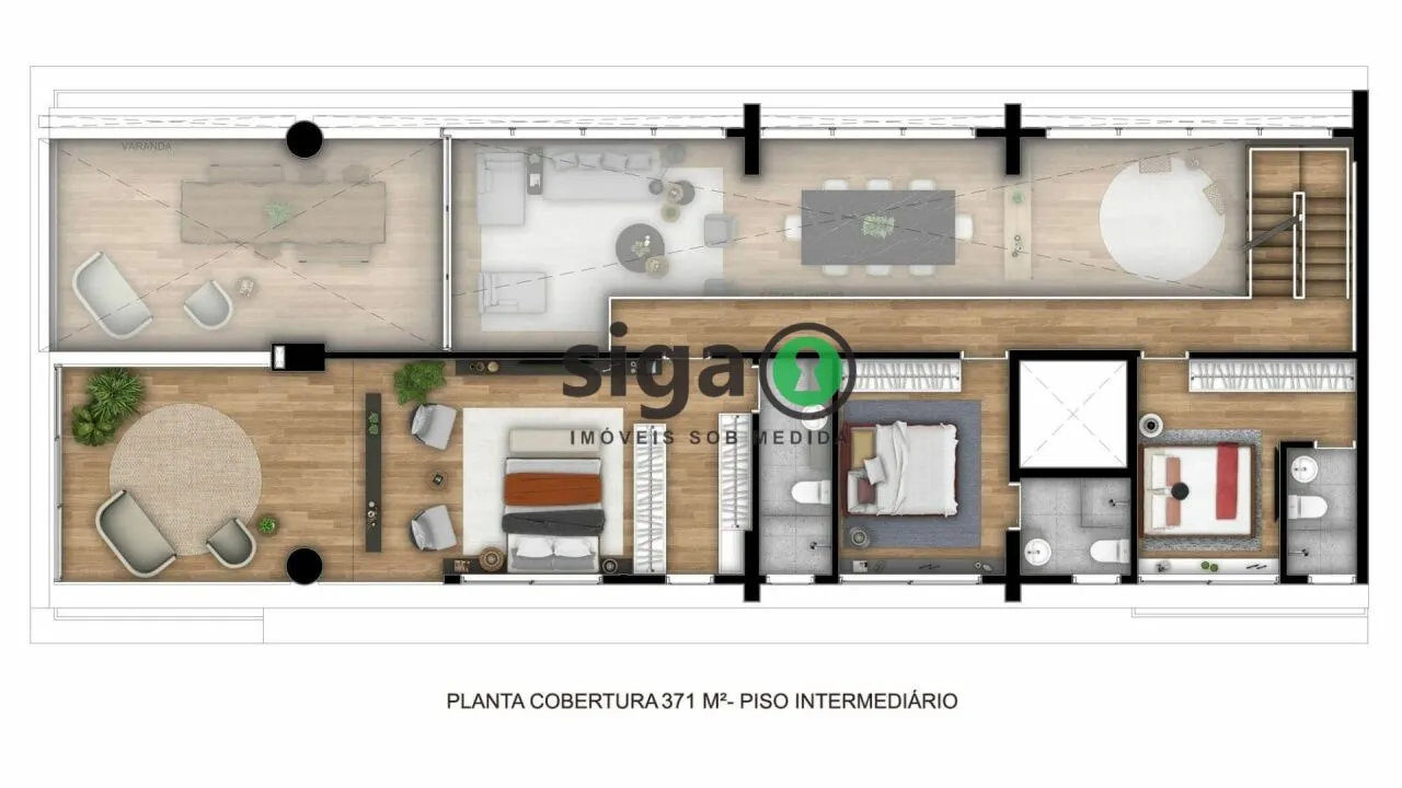 Imagem Apartamento decorado para venda no Jardins 03 suítes, São Paulo - SP