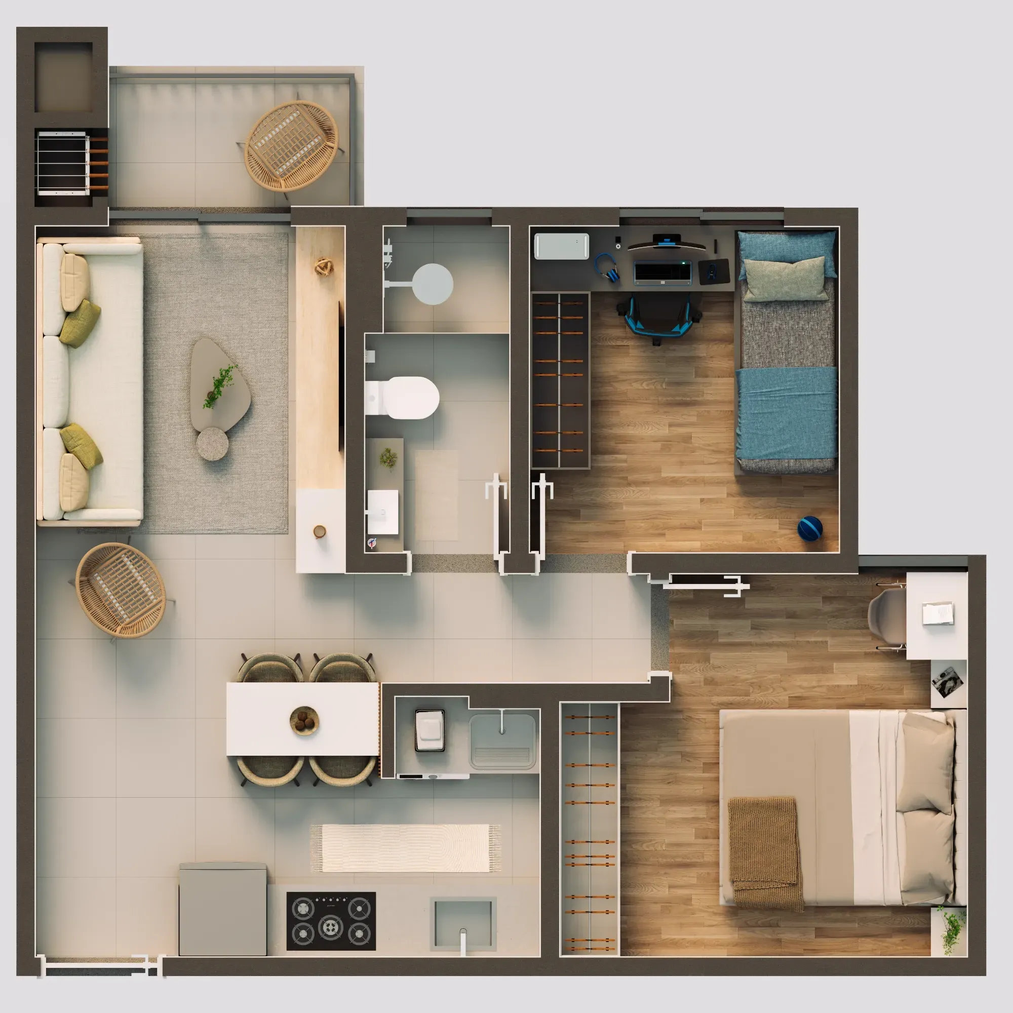 Imagem Apartamento com 2 Quartos à Venda, 47 m² em São Luiz Gonzaga - Passo Fundo