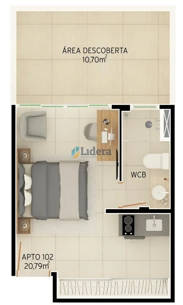 Imagem Flat - 24,95 m² - Intermares, Cabedelo/PB