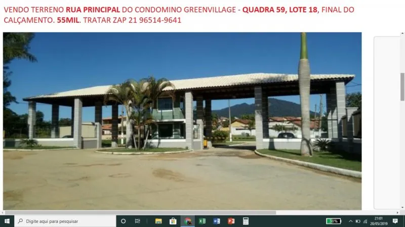 Imagem Terreno a Venda no bairro Cidade Praiana - Rio das Ostras, RJ