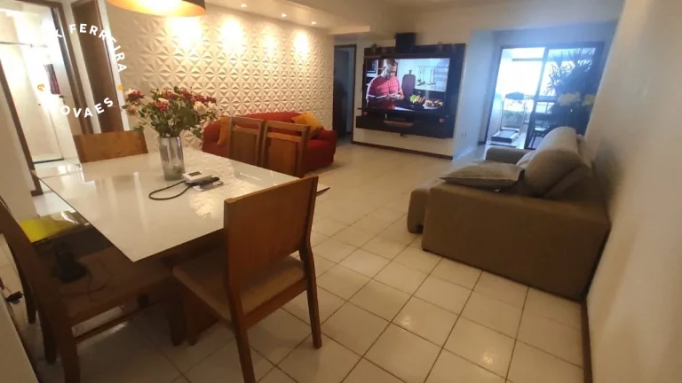 Imagem Apartamento de três dormitório sendo uma suite, a venda na avenida beira mar praia do Morro Guarapari-ES área lazer completo na cobertura.
