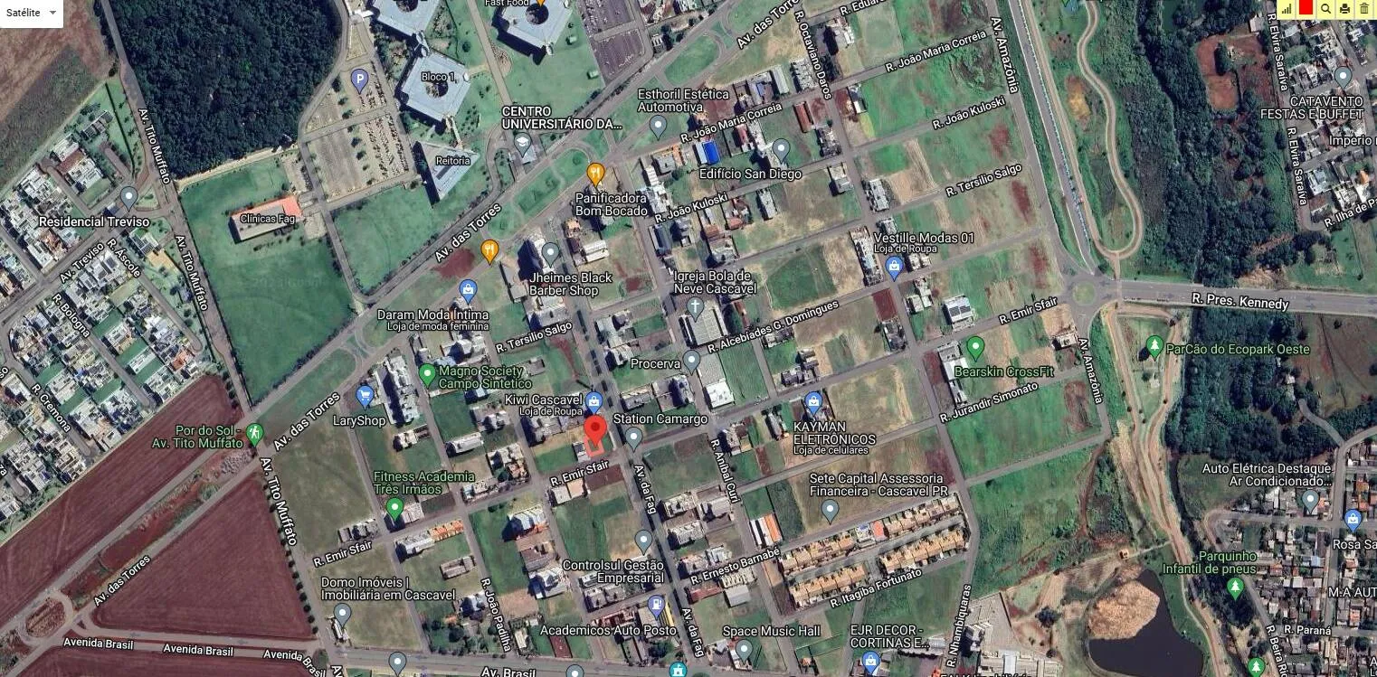 Imagem Terreno à venda em Cascavel, Fag - Rede de Esgoto e Rua Asfaltada