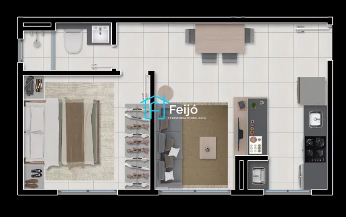 Imagem Apartamentos novos Stúdios e 1 dormitórios na Lomba do Pinheiro / Agronomia