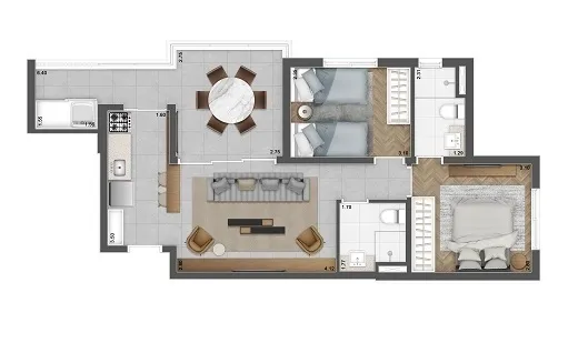 Imagem Se existe uma felicidade que se pode comprar, é aquela de viver bem, num apartamento do jeito que v...