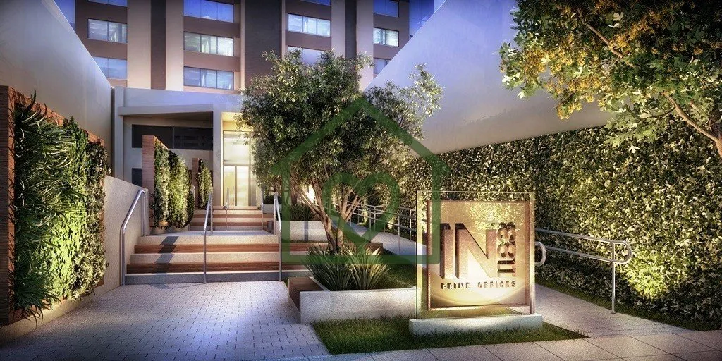 Imagem Um empreendimento comercial que celebra a arquitetura do passado e do futuro de Porto Alegre, projet...
