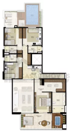 Imagem CASALIMÓVEIS VENDE COBERTURA ED VITRINI 4 SUÍTES 330 M2