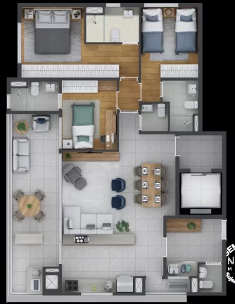 Imagem Apartamento à Venda em Moema Com 3 Suítes e 2 Vagas - Em Obras