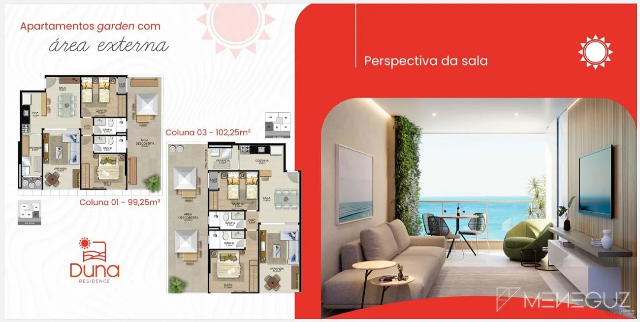 Imagem Apartamento 2 quartos na planta em Guarapari - Resiencial Duna, empreendimento na quadra do mar com lazer completo em 100 meses