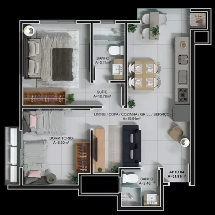 Imagem Ciano Residence - Apartamento à venda no bairro Morretes - Itapema/SC