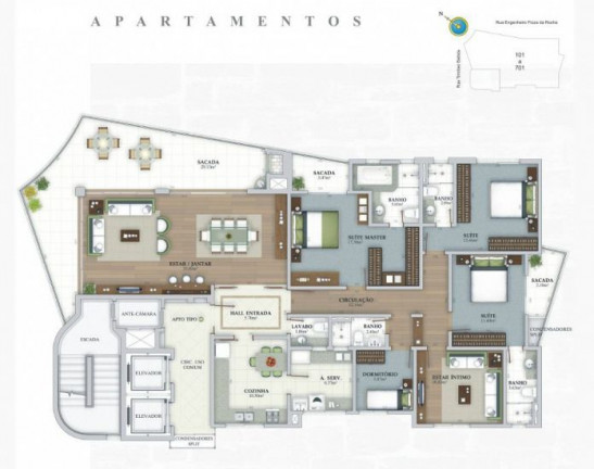 Imagem Apartamento com 4 Quartos à Venda, 209 m²em Centro - Criciúma