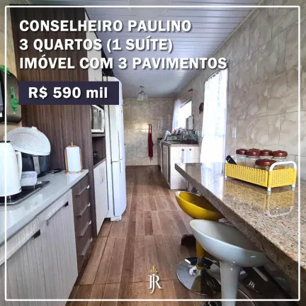 Imagem Casa com 3 Quartos à Venda,  em Conselheiro Paulino - Nova Friburgo