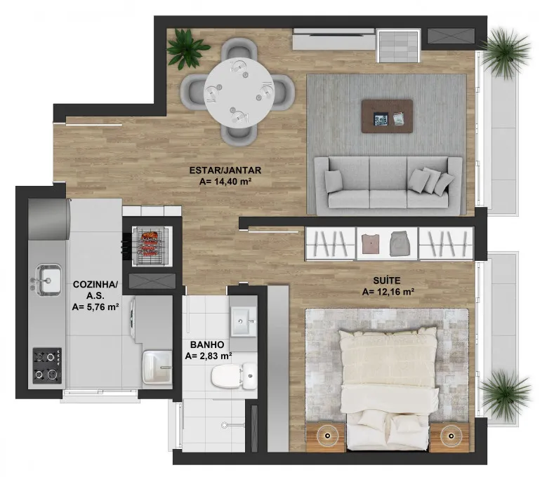 Imagem Apartamento à venda em Gramado, Floresta, com 2 quartos, 76.87m2