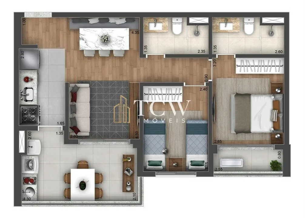 Imagem Apartamento à venda no bairro Brooklin - São Paulo/SP, Zona Sul