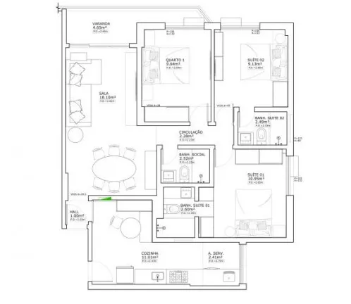 Imagem Apartamento com 3 Quartos à Venda, 85 m² em Tijuca - Rio De Janeiro