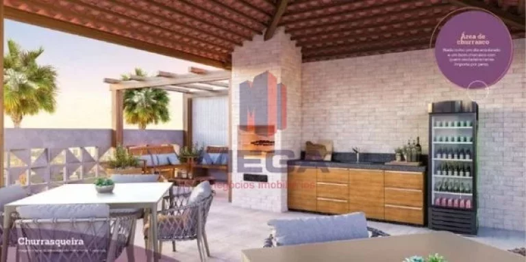 Imagem 2 Quartos com Suíte andar Alto, Sauna, Piscina adulto e infantil, Churrasqueiras, Playground, Quadr...