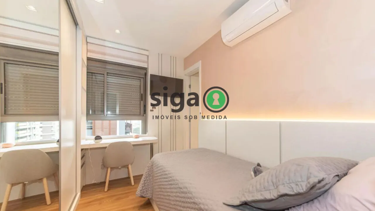 Imagem Apartamento com 2 dormitórios à venda no Brooklin - São Paulo - SP - Mobiliado