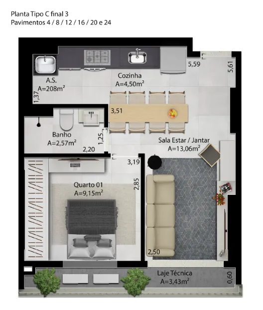 Imagem Apartamento à venda no bairro Setor Leste Universitário - Goiânia/GO