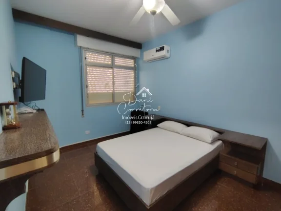 Imagem Apartamento de 3 quartos com suíte, 2 salas e 2 vagas de garagem na Vila Luis Antônio em Guarujá-SP - 150,25 m² de área