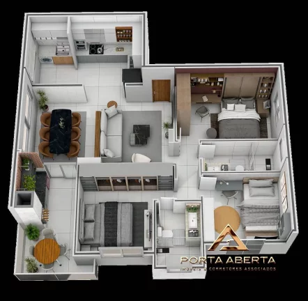 Imagem Apto 3 Quartos, sendo 1 suite e varanda gourmet - Imbaubas - COD 727