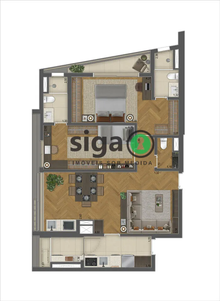 Foto do imóvel OMA 909 Pinheiros: 90m² de amplitude e sofisticação