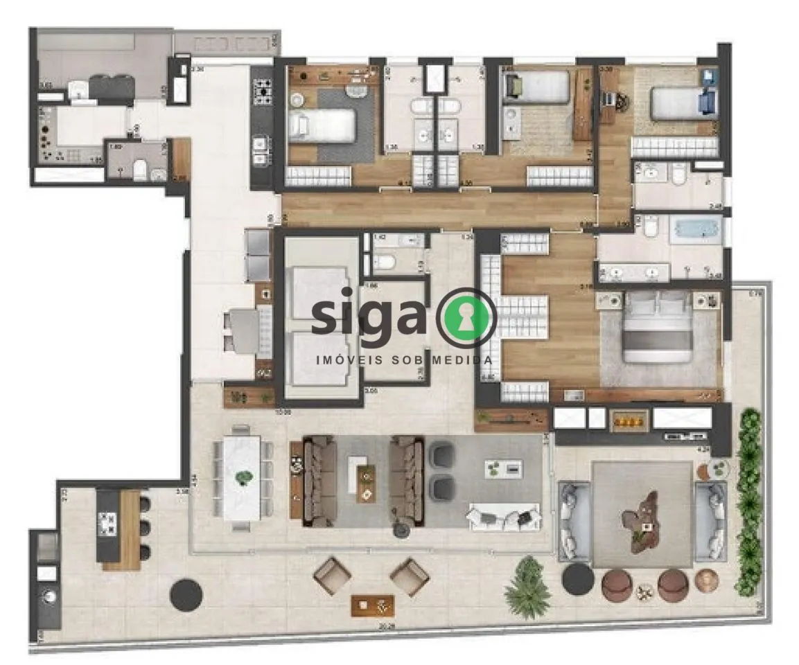 Imagem Apartamento a venda no Itaim Bibi com 3 quartos