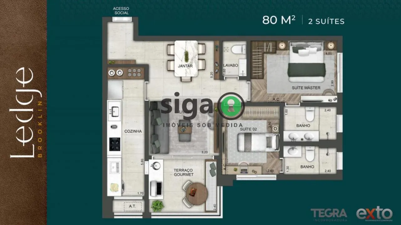 Imagem Apartamento para venda no Brooklin, São Paulo - SP