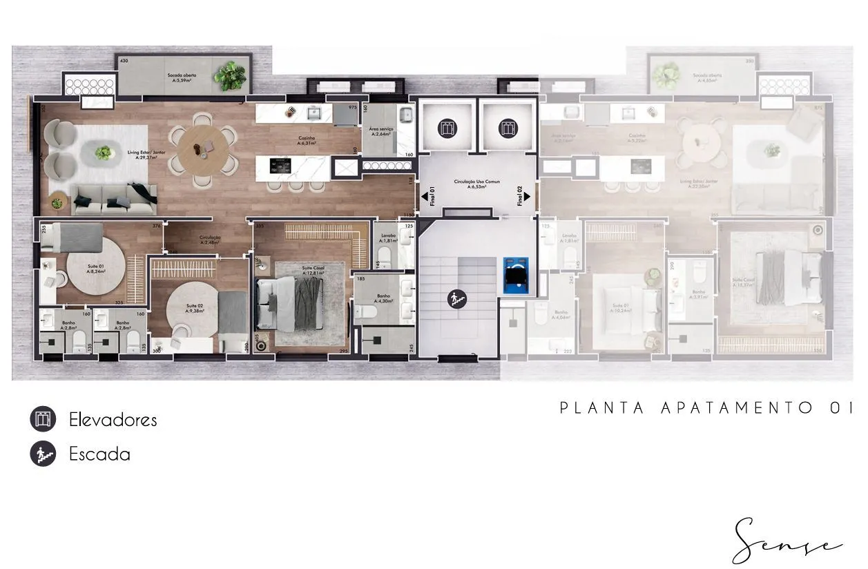 Imagem Exclusividade e Sofisticação: Apartamento de 103m² com 3 Suítes e Infraestrutura Premium