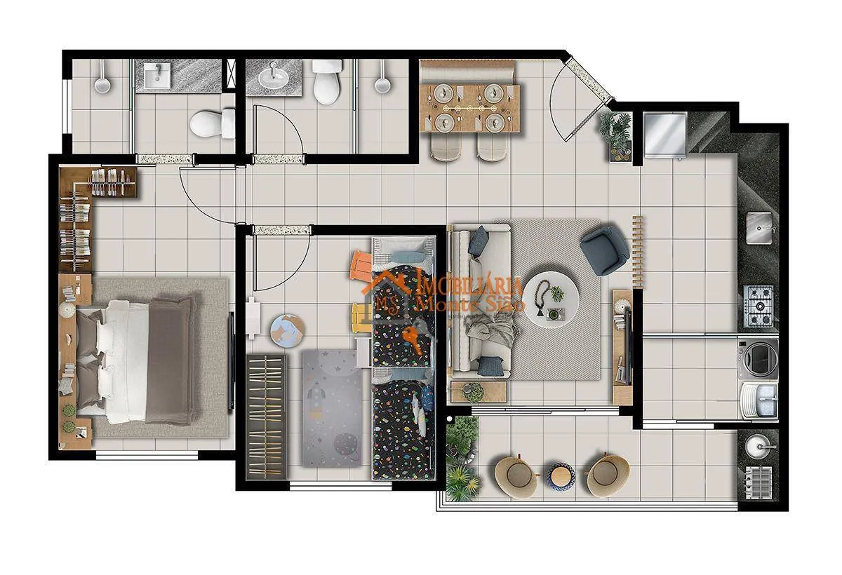 Imagem Apartamento Garden com 2 dormitórios à venda, 135 m² por R$ 742.000,00 - Alvinópolis - Atibaia/SP
