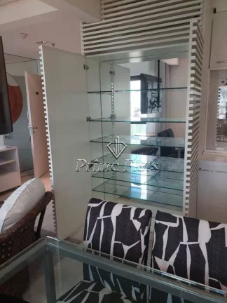 Imagem Flat disponível para venda no International Duplex Residence em Moema, com 70m², 2 dormitórios e 1 vaga