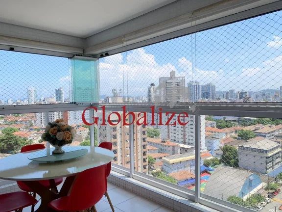 Foto do imóvel Apartamento de 3 dormitórios e 2 vagas demarcadas no bairro Ponta da Praia em Santos por R$1.170.000,00