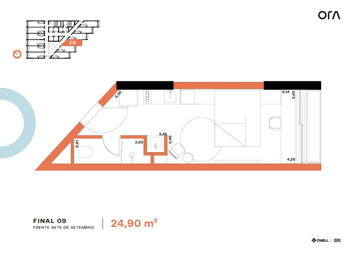 Imagem Studio à venda em Porto Alegre, Centro Histórico, com 1 quarto, 25.69m2