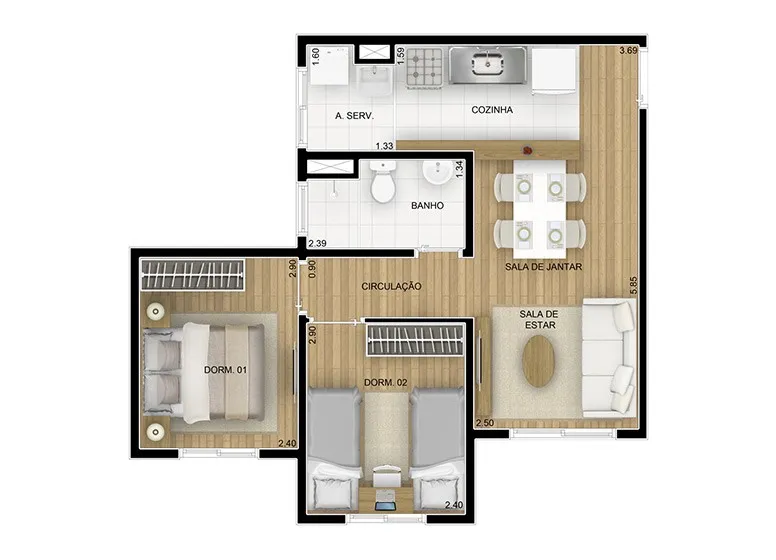 Imagem Apartamento para Venda em Mauá, Parque São Vicente, 2 dormitórios, 1 banheiro, 1 vaga