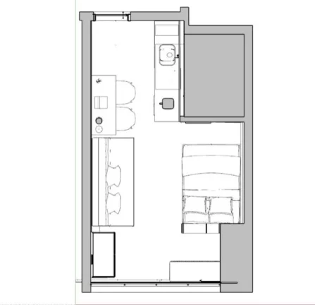 Imagem Studio mobiliado com 25m² no Sumaré.