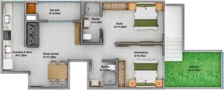 Imagem Manhattan Residence - Apartamento à venda no bairro Ingleses do Rio Vermelho - Florianópolis/SC