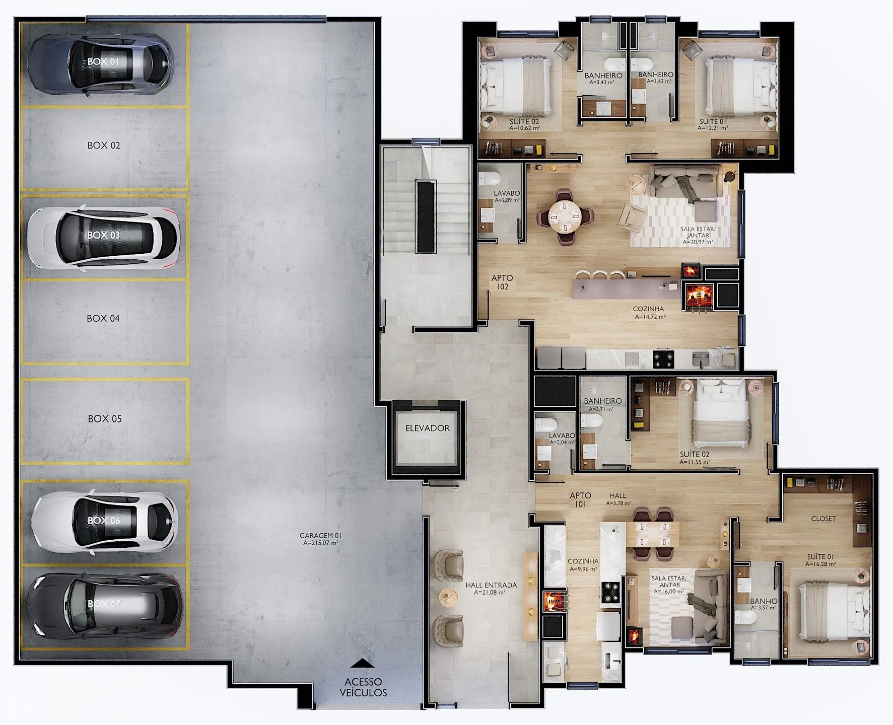 Imagem Apartamento à venda em Gramado, Centro, com 2 quartos, 97.35m2