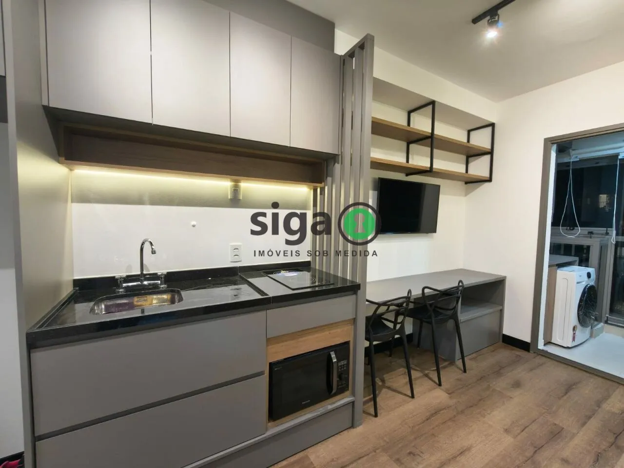 Foto do imóvel Studio mobiliado de 30m² para locação a 5 minutos da estação Borba Gato