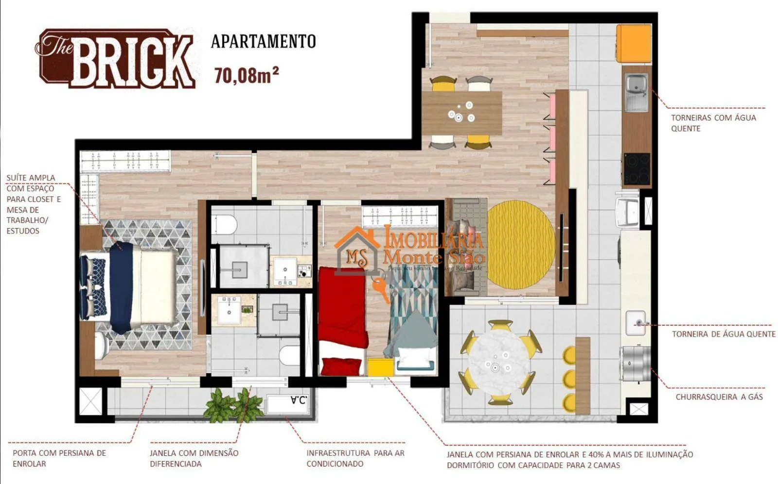 Imagem Apartamento com 2 dormitórios à venda, 70 m² por R$ 938.000,00 - Vila Augusta - Guarulhos/SP